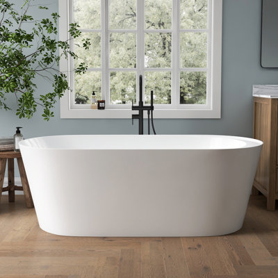 67'' Acrylic Freestanding Tub Freestanding Soaking Bathtub