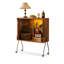 Cerisier couleur + verre trempé argent + bois massif + vitrines en acier inoxydable