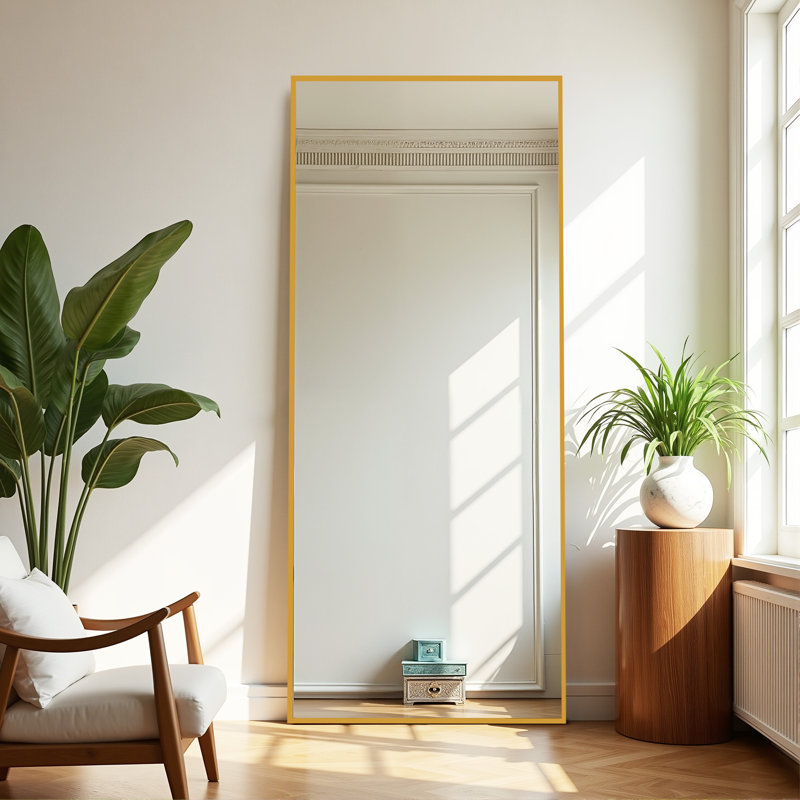 Miroir pleine grandeur Barnab, Doré, 79 po x 35 po