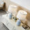 Set Of 2 Modern Ceramic Table Lamps With Shades And Included LED Bulbs, Farmhouse Bedside Lamps For Nightstand, Living Room, Bedroom, And Office Decor