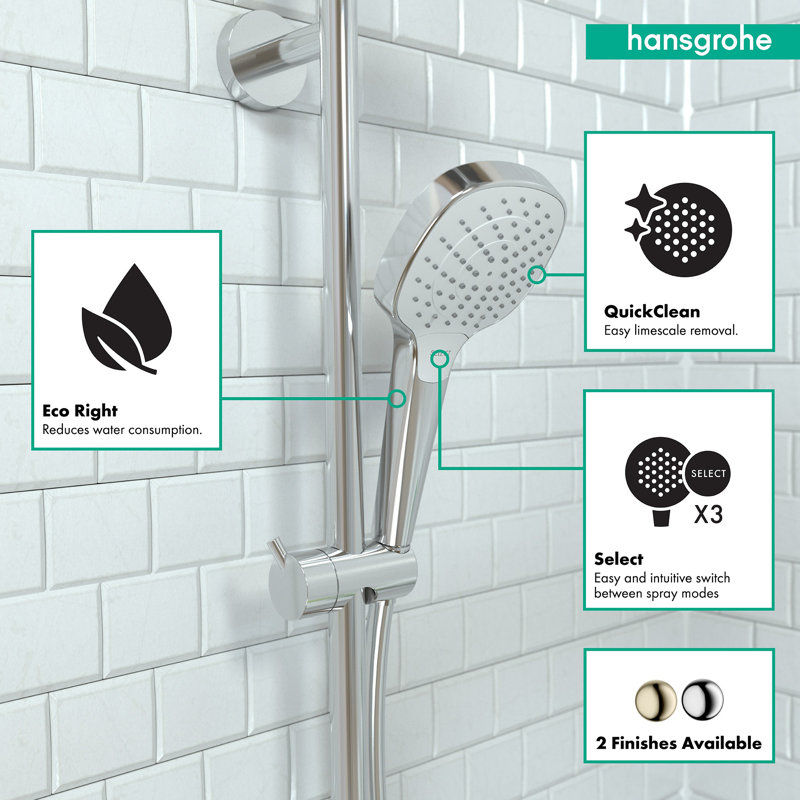 Croma Handshower, Chrome / White