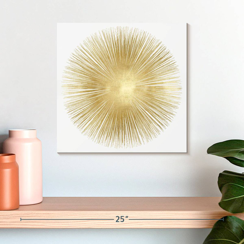 Avery Sunburst Soft Gold I, 16" H x 16" W