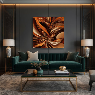 Digital Abstraction 21 Brown Canvas Wall Art