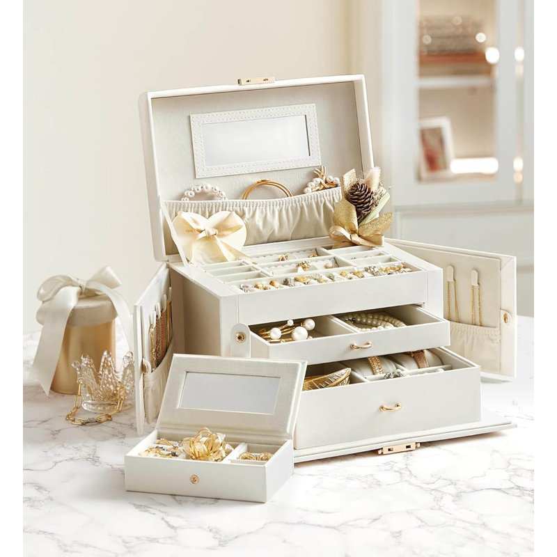 Jewellery Box +, White/Cream