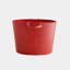 Oversized Oval Leather Basket-Deep Red-2040749429