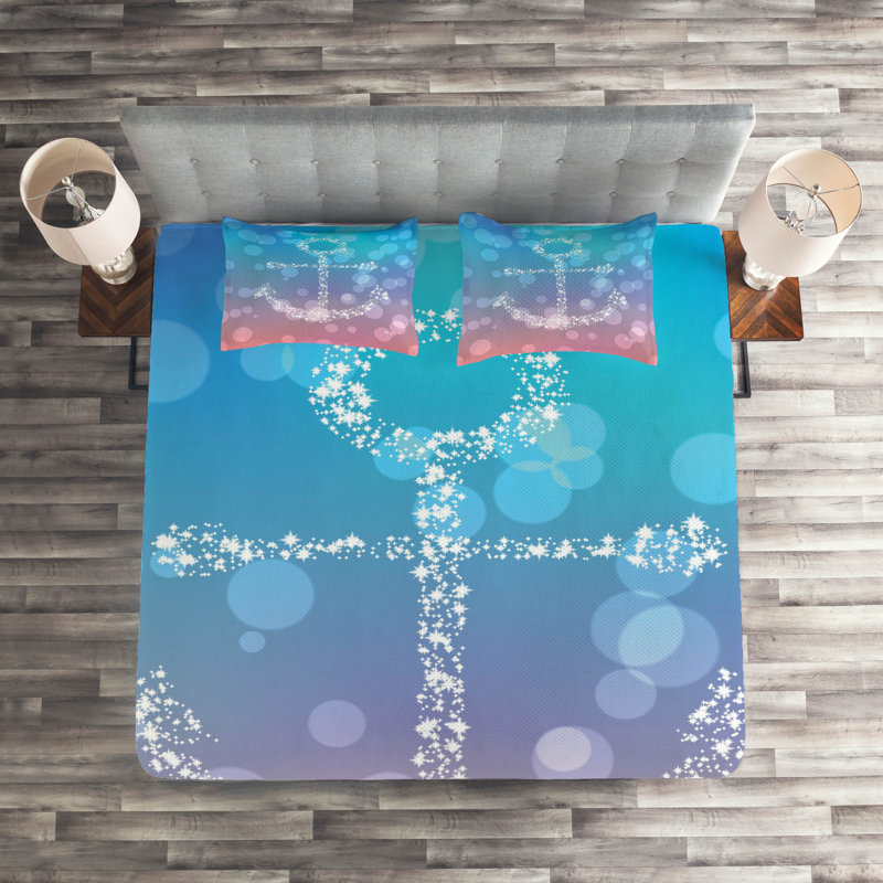 Coastal Polyester Dots Coverlet