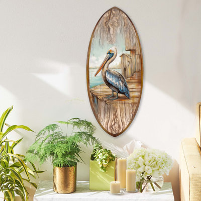 Décoration murale Pelican Surfboard Coastal