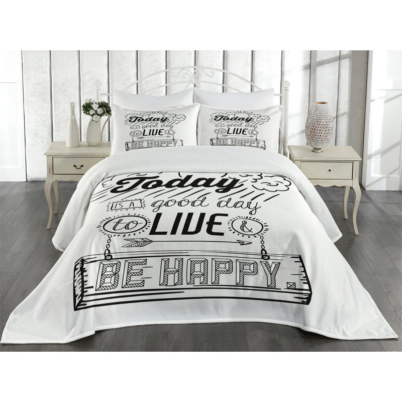 Twin White Quilted Bedspread Set with Pillow Sham