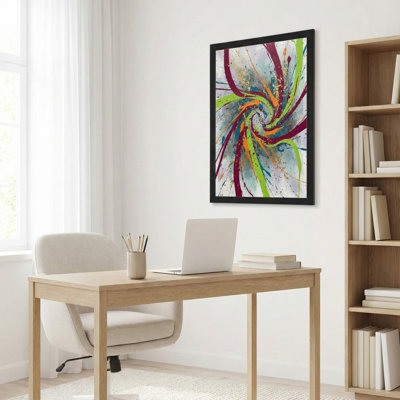 Abstrait tourbillon coloré sur toile tendue, reproduction d'art sur toile, ensemble de 1