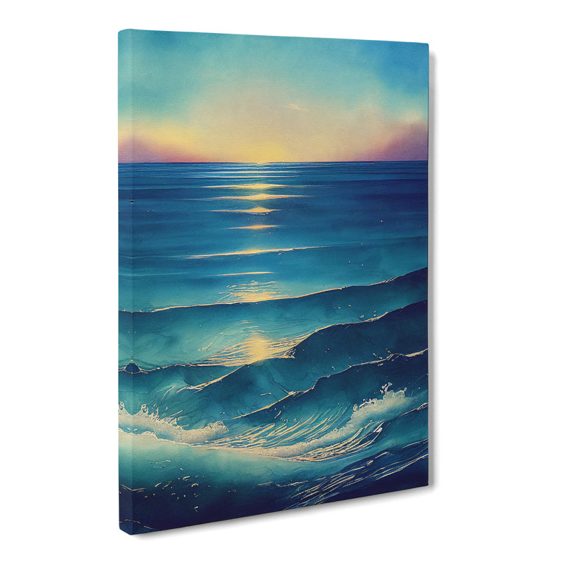 Watercolour Seascape Vol.2 - Wrapped Canvas, 60cm H x 40cm W x 3cm D