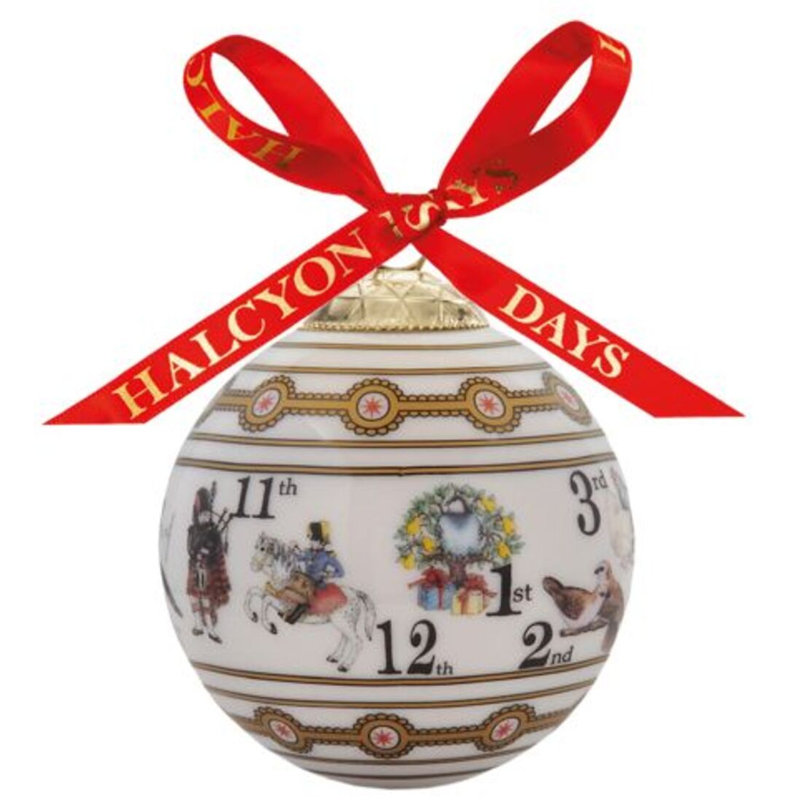 3.15 in. Handmade Porcelain Christmas Bauble