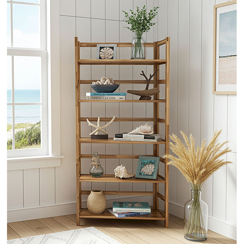 Bibliothèque en bois Jil H 59 "x l 27,5", Naturel