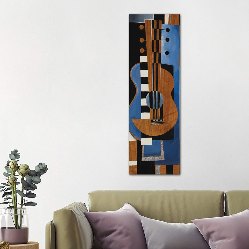 Blues Guitar by Liz Jardine - Wrapped Canvas Panoramic Print, 121.92 cm H x 40.64 cm W x 1.91 cm D