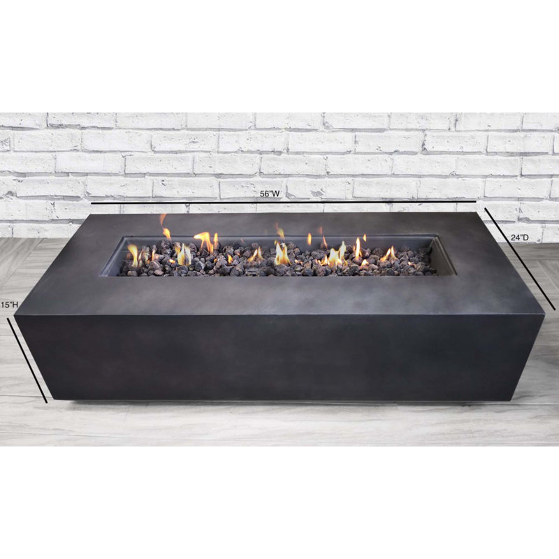 Concrete Propane Outdoor Fire Pit Table