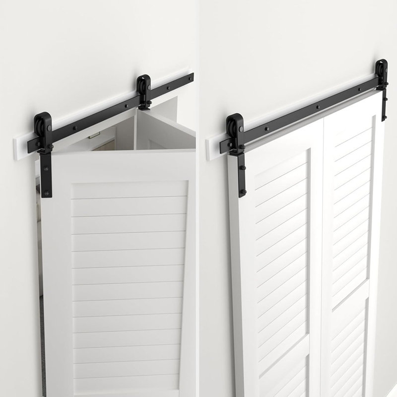 30" Bi-Folding Sliding Barn Door Hardware Track Kit,Smoothly&Qui...