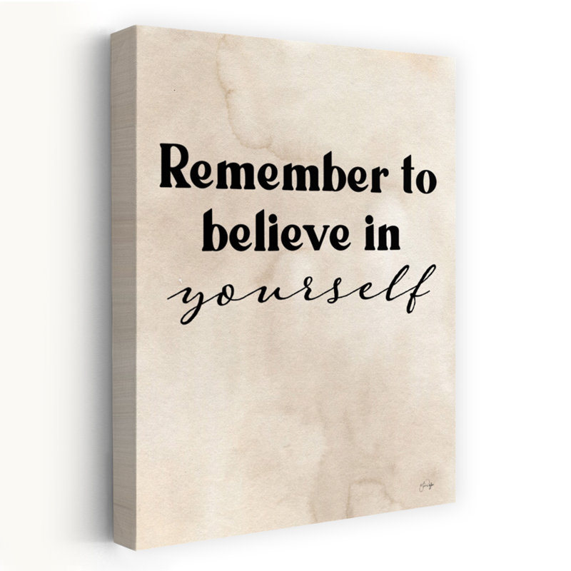 «Believe In Yourself», art contemporain abstrait, H 24 po x l 16 po