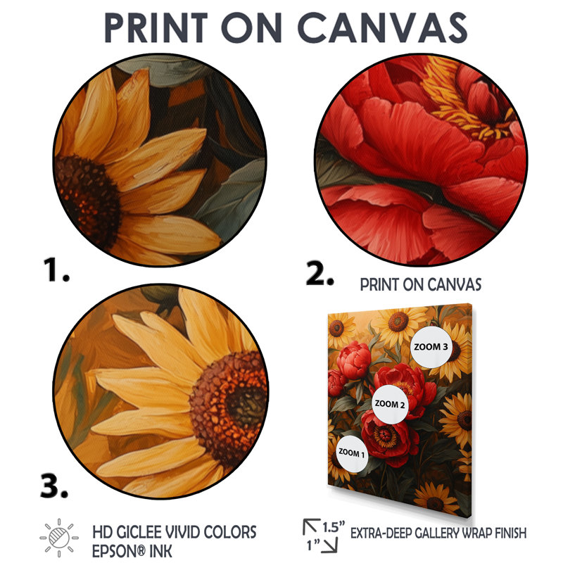 Bollitree - Art mural floral, Argent argent, H 44 po x l 34 po, Reproduction encadrée d'une seule photo