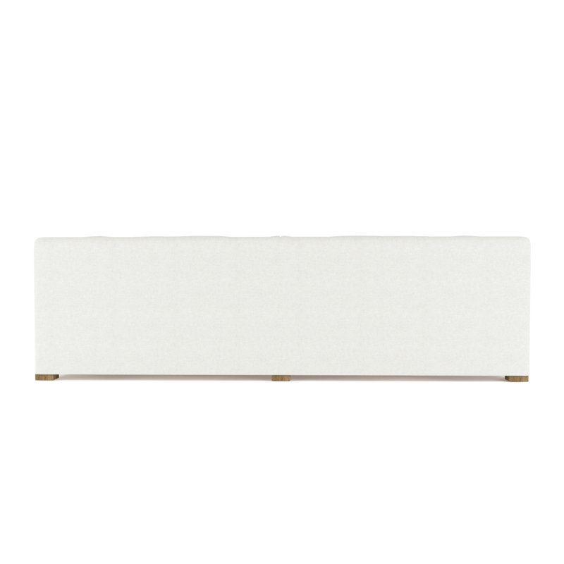 Crosby Slope Arm Sofa, 32.5" H x 120" W x 38" D, Weathered, Plush Velvet Blanc