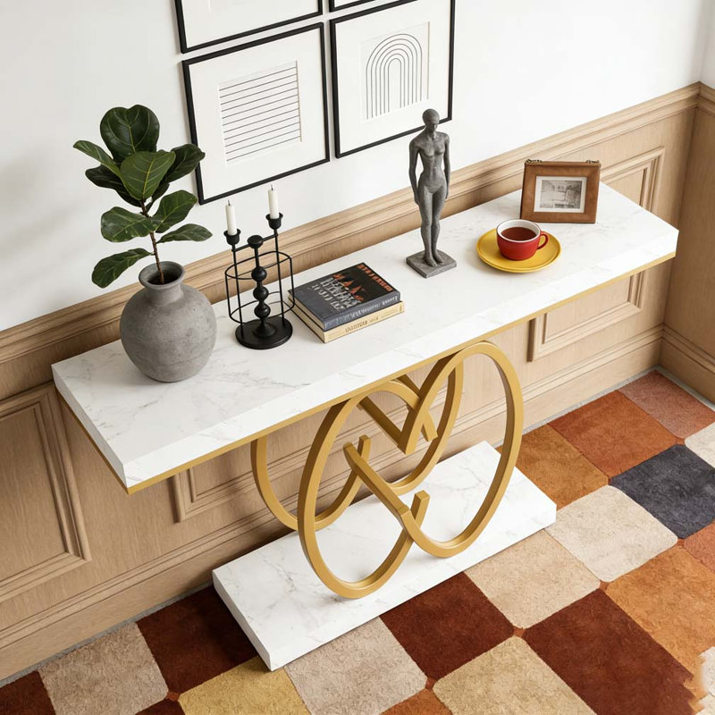 Table d'appoint moderne à console étroite pour couloir