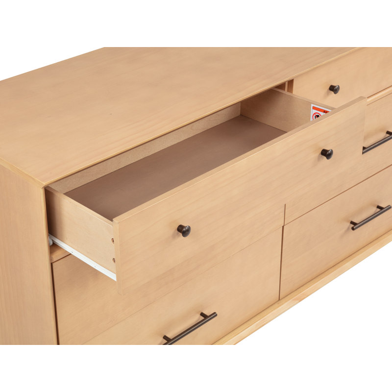 Ashlie 6-drawer double chest of drawers, Light Oak
