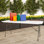 Table pliante portative rectangulaire en plastique 71 "71 pieds - Table d'intérieur et d'extérieur