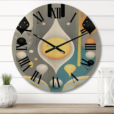 Horloge murale géométrique rétro