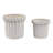 Stoneware Planter Set With Sculpted Rim And Vertical Ridged Texture, Decorative Fluted Detailing And Glossed Ceramic Body For Display And Accent Decor, Set Of 2