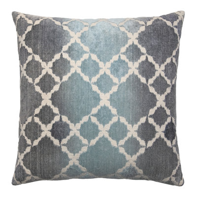 Trellis Square Woven Jacquard Pillow