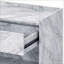 Table basse blanche en faux marbre avec base chromée - 1 tiroir et amp; Rangement ouvert, assemblage facile pour le salon