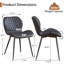 Chaise de salle à manger moderne avec revêtement en similicuir et pieds en métal-121081932
