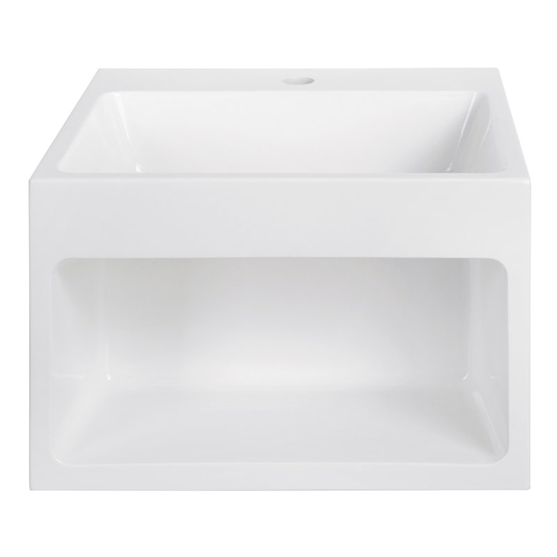 Meuble-lavabo mural simple en résine à surface solide 17,7 po