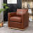 Beaney 29'' Wide Genuine Leather Top Grain Leather Swivel Armchair-222617686