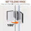 BFH 29,5-31 po x H 72 po Porte de douche pliante en verre sans cadre, porte de douche pliante sans cadre-102238705