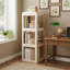 Bibliothèque de rangement rotative pliable à 3 niveaux à 360 degrés, base pivotante anti-rayures stable et panneaux translucides anti-poussière, bureau compact et peu encombrant, chambre à coucher