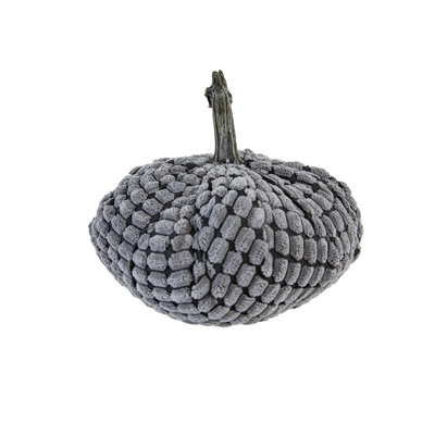 Set of 2, 6.5x6.5x6"H Chenille Weighted Pumpkin , Pumpkin Ornament Decor for Thanksgiving