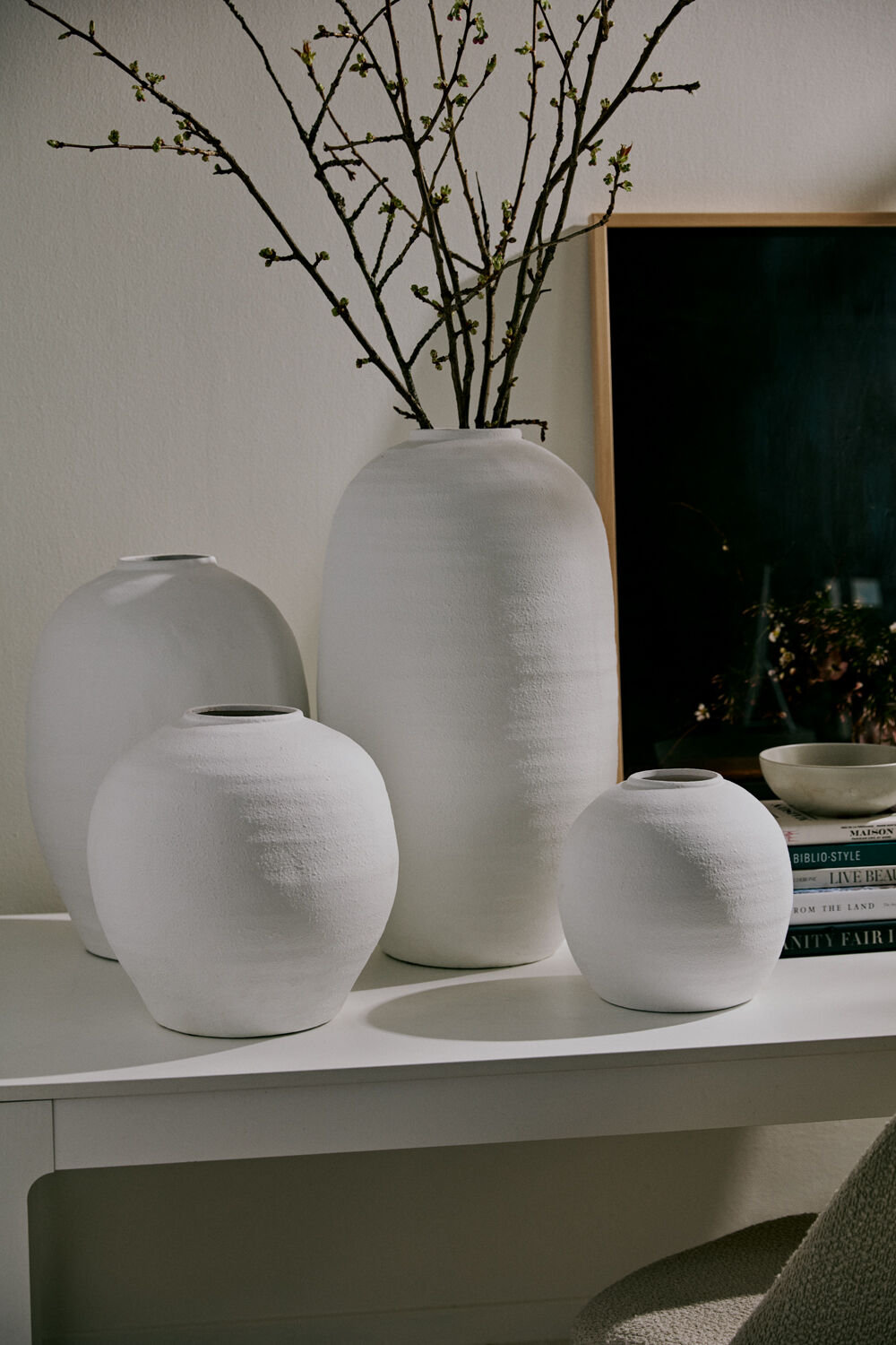 Konos Vase 15.25"x 21", White