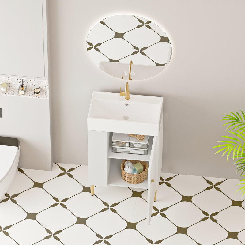 Meuble-lavabo à tablette ouverte autoportant Garman