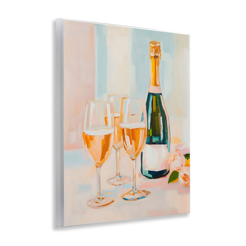 Champagne Triple Toast Wall Plaque, design by The Prints Vibe