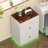 3-Drawer 30'' Nightstand With  LED Light, Modern Nightstand With 3 Storage Drawers, Bedside Table With Glass Top Jewelry Storage And Faux Leather Handles For Bedroom, Livingroom, Cloakroom