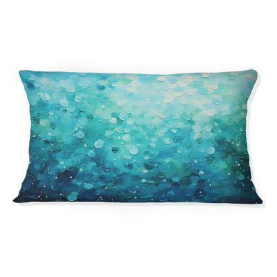Coussin Aqua Lagoon II - Abstract Landscape