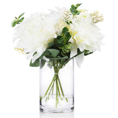 Silk Dahlia Arrangement in Vase