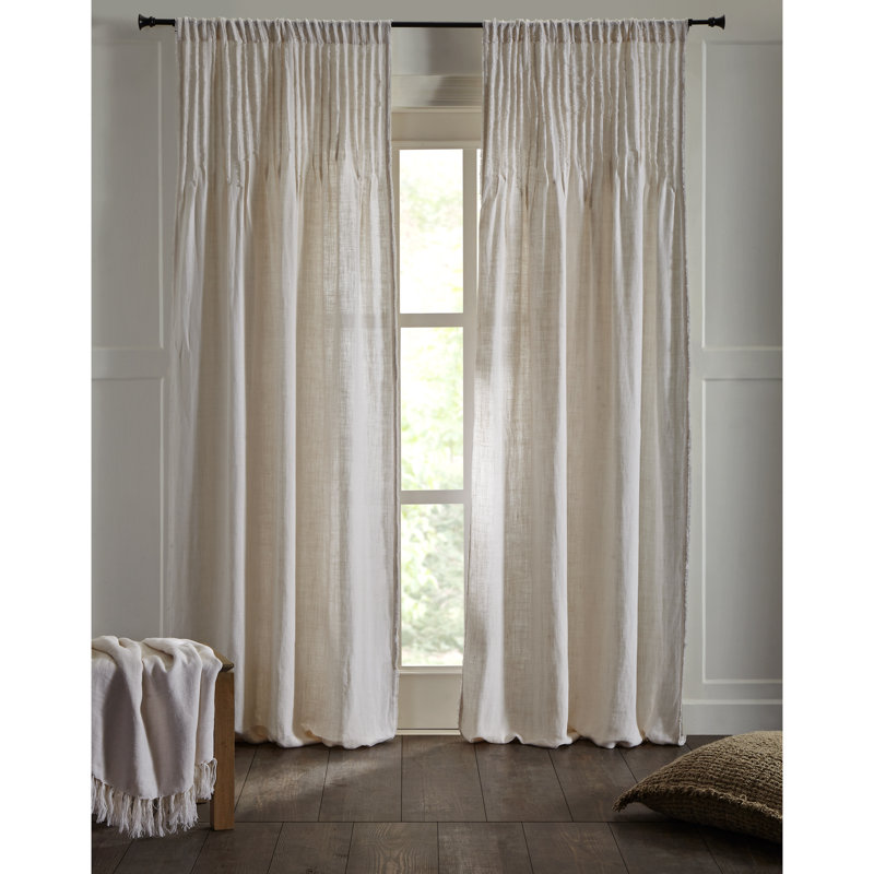 Semi Sheer Curtain, 30" W x 108" L, White 