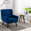 Fauteuil d'appoint moderne et moderne avec velours doux et ergonomique