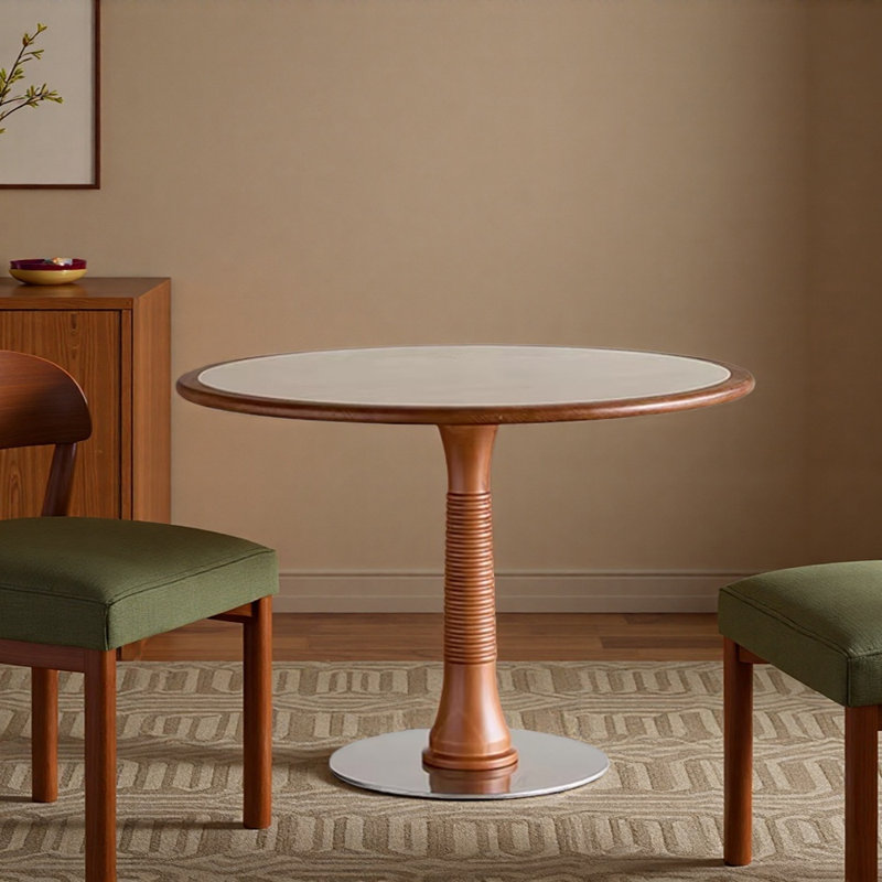 Table ronde multifonctionnelle de style français, H 29,52 po x L 43,3 po x l 43,3 po