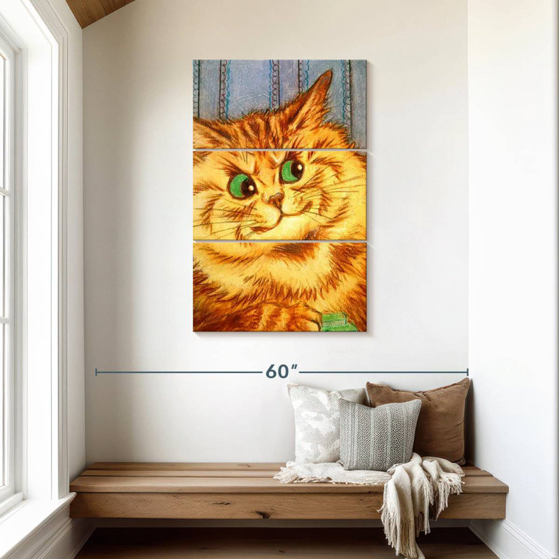 Brampt Quizzical Cat, 45" H x 28" W