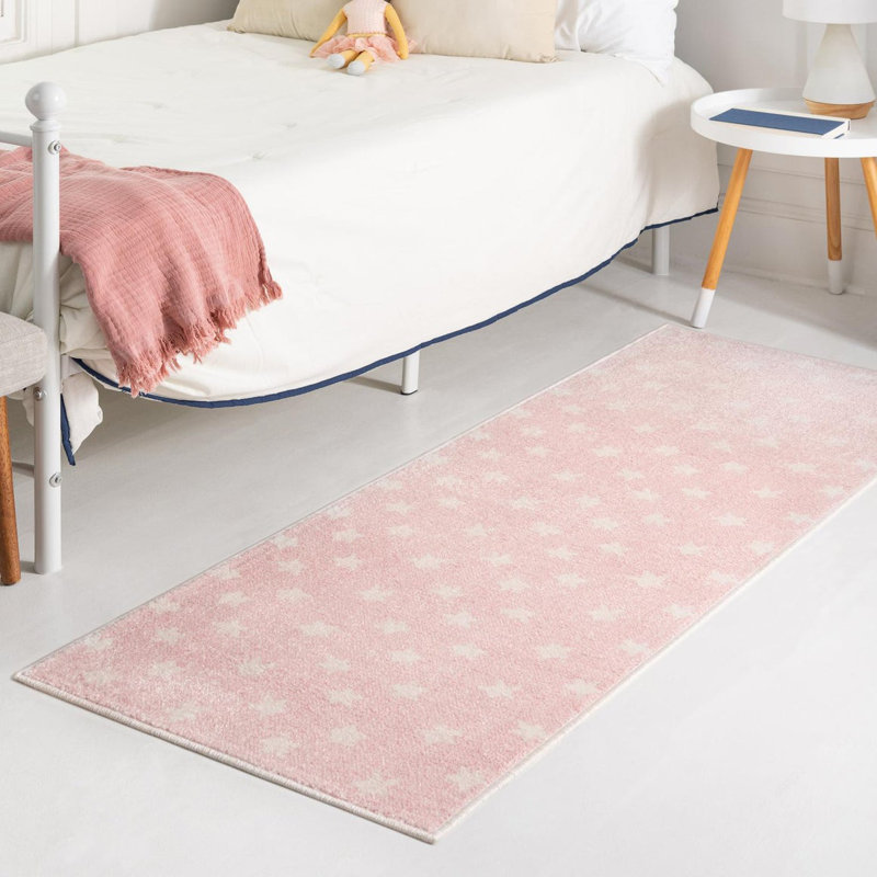 Whimsy Kids Geometric Polypropylene Plastic Rug, Runner 2'2" x 6'
