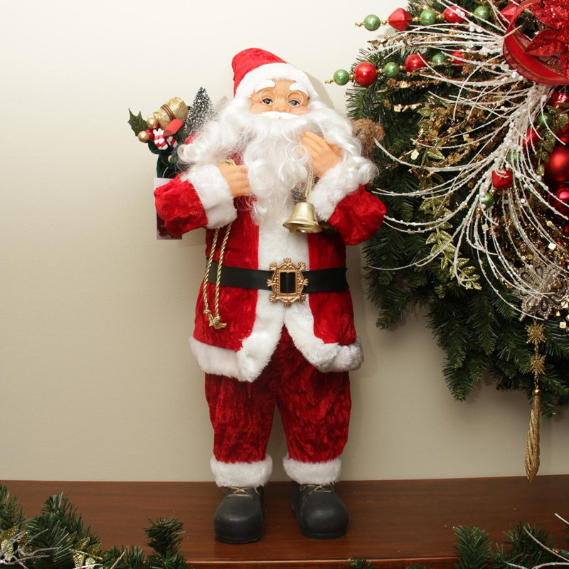 Figurine de père Noël 24 po avec sac cadeau 24 po