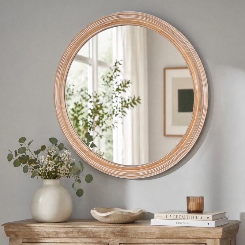 Miroir mural rond 27,5 pouces pour meuble-lavabo