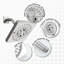 Pomme de douche carrée 7 fonctions et garniture de remplacement 6,5 pouces pour robinets Moen 2510/2520/2570/2590-123460107