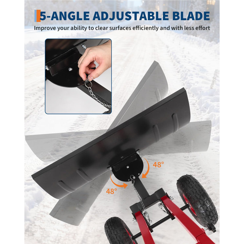 Adjustable Dustpans with Replaceable Head, Black&Red